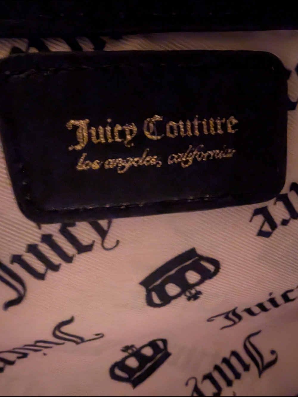 Juicy Couture Dark Brown Satchel with Pink Bow and Gold Hardware - Picture 5 of 12